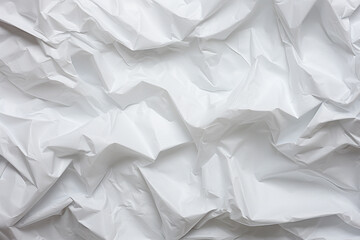 Obraz premium Crumpled plastic texture. Background, wrinkled plastic trash bag closeup. Abstract plastic sheet texture, film wrap. AI generated