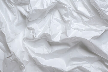 Obraz premium Crumpled plastic texture. Background, wrinkled plastic trash bag closeup. Abstract plastic sheet texture, film wrap. AI generated