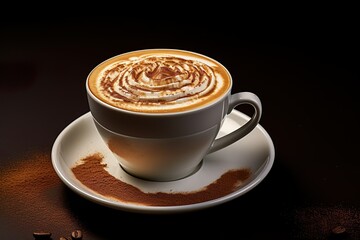 Professional food photography of cappuccino