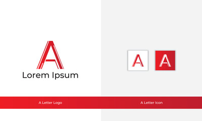 A letter logo design template with gradient color