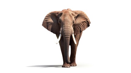 Fototapeta na wymiar an elephant with tusks walking