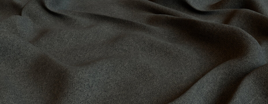Seasonal Autumn Background with Fine Wool Textile. Ripples and Folds form a Tactile Mid Brown Texture.