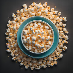 Fototapeta na wymiar popcorn in a bowl
