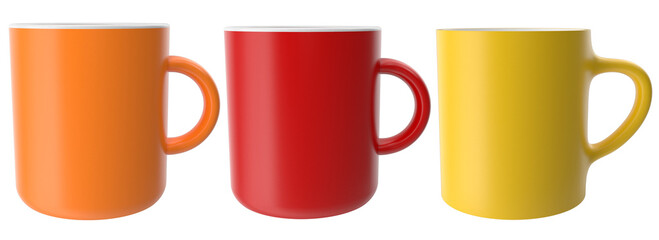 Set of coffee mug templates 