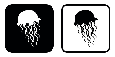 Jellyfish icons set. Vector on white background © Dima