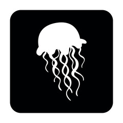 Jellyfish icon. Vector on white background