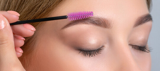 The make-up artist does Long-lasting styling of the eyebrows and will color the eyebrows. Eyebrow...