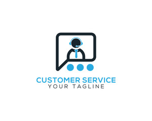 Creative Customer service logo. design for Technical support, call center, customer support, assistant chat, service and others.
