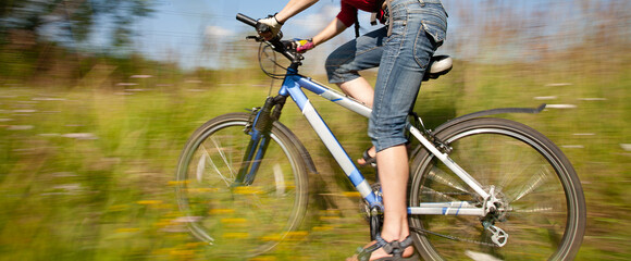 young girl on bicycle