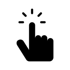 Vector icon click, touch symbol. Simple, flat design for web or mobile applications