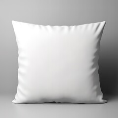 white square pillow on flat background