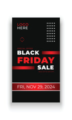 Black friday Sale social media story banner template