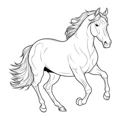 Fototapeta na wymiar Horse coloring page 