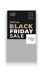 Black friday Sale social media story banner template