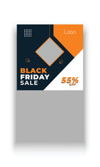 Black friday Sale social media story banner template