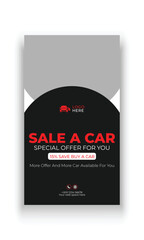 Car sale social media story banner template