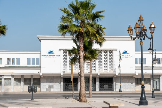 TANGIER, MOROCCO - March 30, 2023 - Main building of the Tanger port office