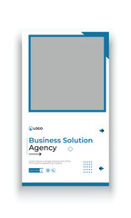 Business solution social media story banner template