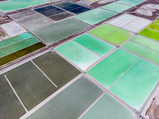 Lithium fields in the Atacama desert in Chile, South America - a surreal landscape where batteries...