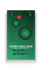 Happy new year celebration social media story template