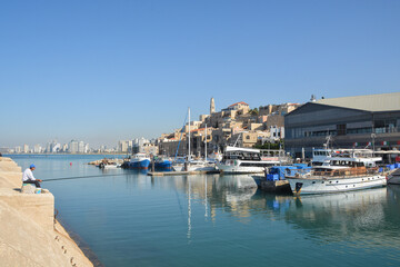 Fototapeta na wymiar The port of Jaffa.