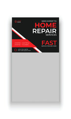 Home repair service social media story banner template