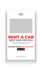 Rental business social media story banner template