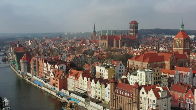 The Main Town of Gdansk at sunny spring, Poland