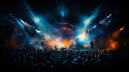crowd at concert ai generated image
