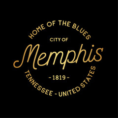 Memphis, Tennessee Vector design template. Memphis logotype. Vector and illustration.