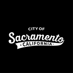 City of Sacramento lettering design. Sacramento, California typography design. Vector and illustration.