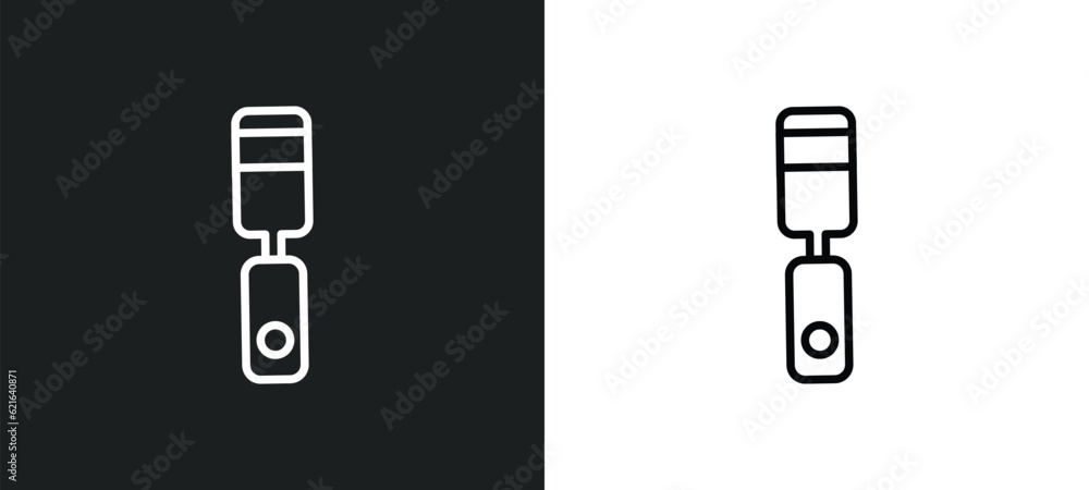Poster chisel outline icon in white and black colors. chisel flat vector icon from construction collection 