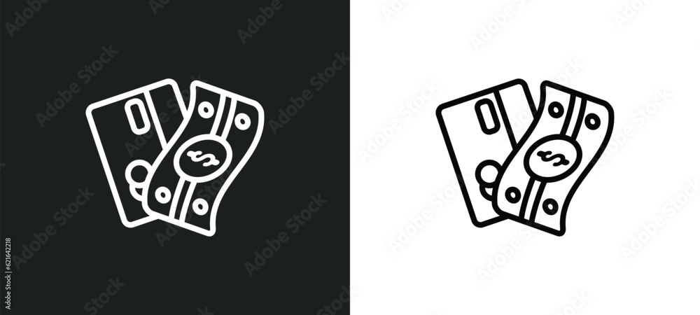 Poster paying outline icon in white and black colors. paying flat vector icon from commerce collection for 