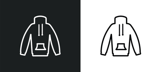 pullover outline icon in white and black colors. pullover flat vector icon from clothes collection for web, mobile apps and ui.