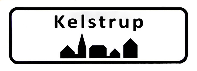 City sign of Kelstrup - Kelstrup Byskilt