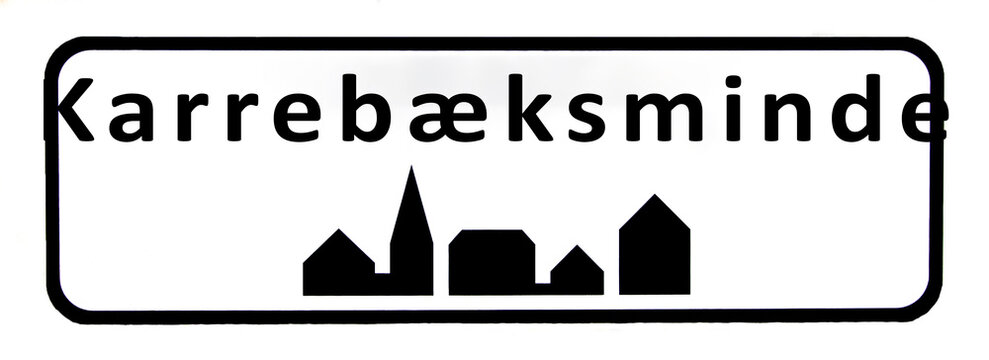 City sign of Karreb&aelig;ksminde - Karreb&aelig;ksminde Byskilt
