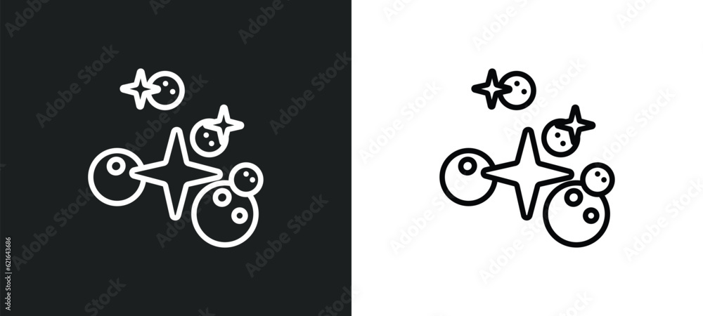 Poster clean outline icon in white and black colors. clean flat vector icon from cleaning collection for we