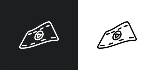 film outline icon in white and black colors. film flat vector icon from cinema collection for web, mobile apps and ui.