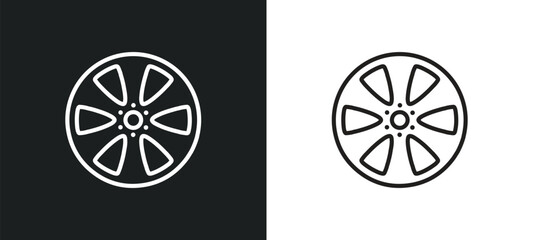 film roll side view outline icon in white and black colors. film roll side view flat vector icon from cinema collection for web, mobile apps and ui.
