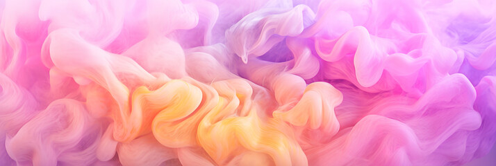  abstract smoke colorful banner background gradient pastel color palette, generative ai.