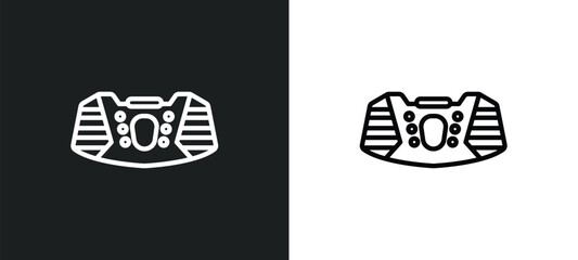 car fascia (british) outline icon in white and black colors. car fascia (british) flat vector icon from car parts collection for web, mobile apps and ui.