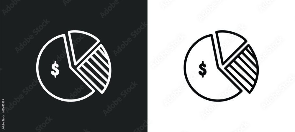 Poster data analytics circular graphic outline icon in white and black colors. data analytics circular grap