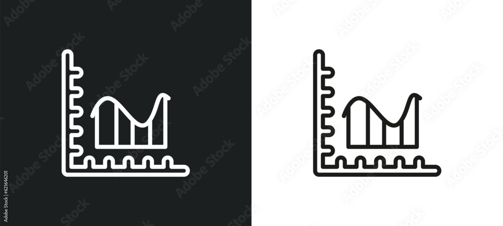 Poster data wave outline icon in white and black colors. data wave flat vector icon from business and analy