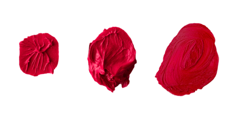 three texture spots of red paint