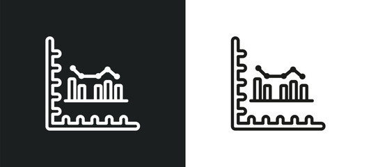 bars chart analysis outline icon in white and black colors. bars chart analysis flat vector icon from business and analytics collection for web, mobile apps and ui.