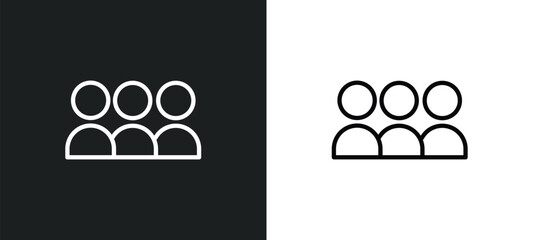 Naklejka na ściany i meble customer outline icon in white and black colors. customer flat vector icon from business collection for web, mobile apps and ui.