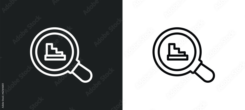 Poster analysis outline icon in white and black colors. analysis flat vector icon from analytics collection