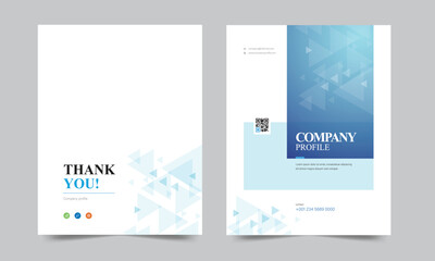 Company profile template and cover design.