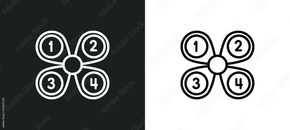 Poster infographic elements outline icon in white and black colors. infographic elements flat vector icon f