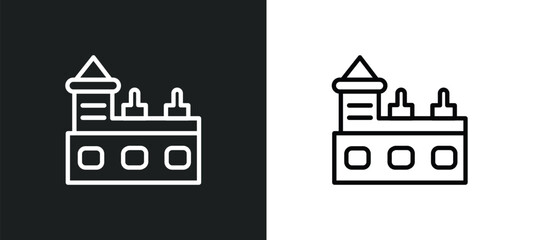 charles bridge outline icon in white and black colors. charles bridge flat vector icon from buildings collection for web, mobile apps and ui.